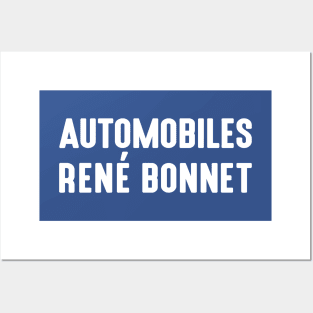 Automobiles René Bonnet - white print Posters and Art